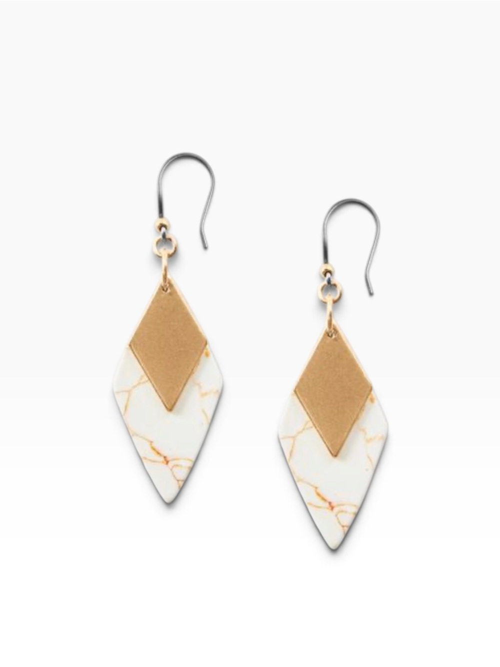 Lucky Brand Gold-Tone & Stone Layered Diamond-Shape